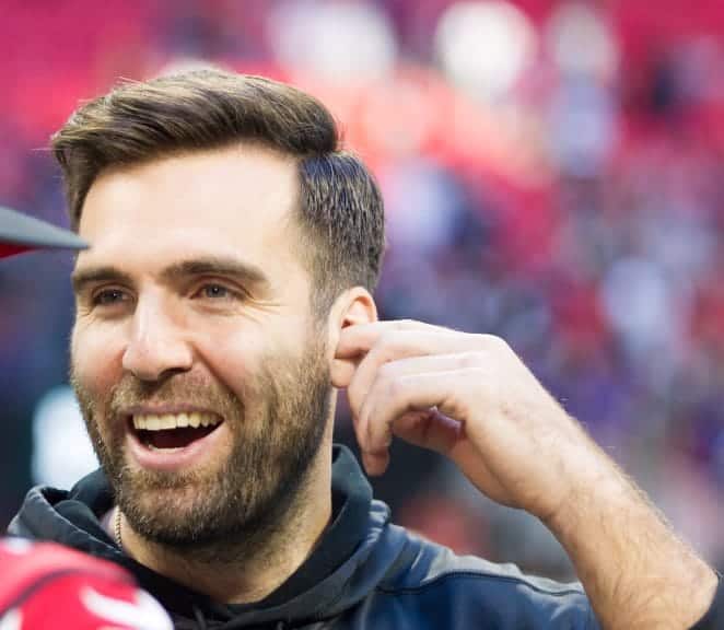 Joe Flacco laughing