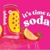 Strawberry Lemon Flavor poppi - text reads "it's time to love soda again"