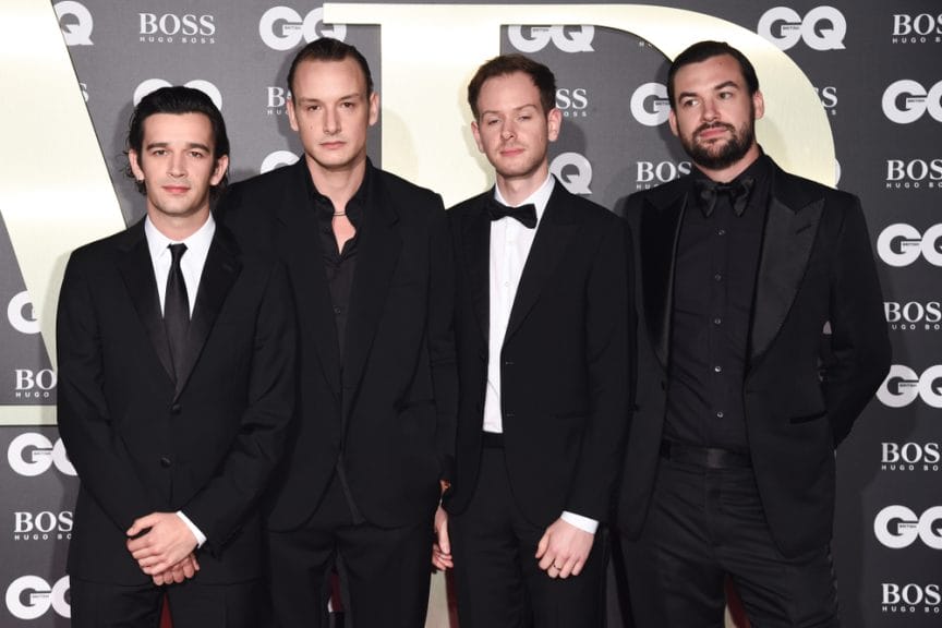 The band The 1975 pictured at the GQ Men of the year awards 