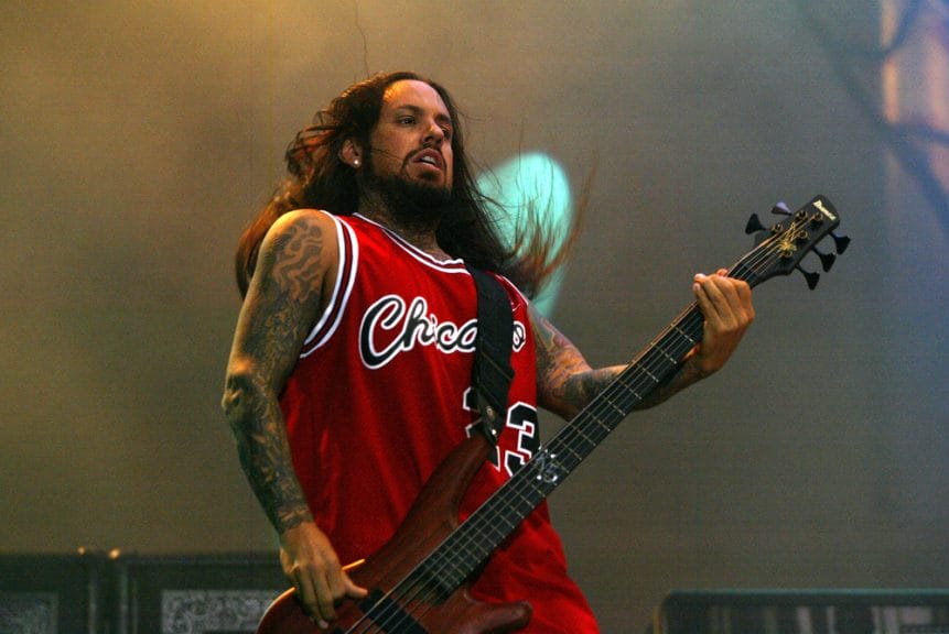 heavy metal band Korn play at the annual Sziget Festival in Budapest,