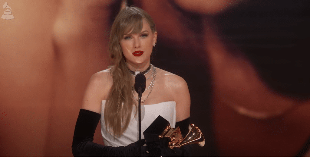 Grammys highlight: Taylor Swift accepts award for Best Pop Vocal Album before announcing her new album, The Tortured Poets Department