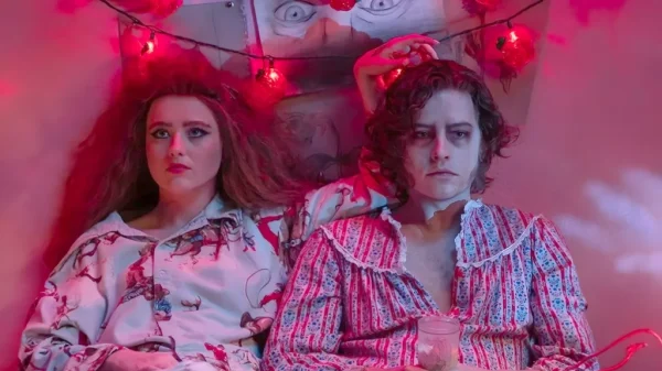Kathryn Newton and Cole Sprouse in Lisa Frankenstein