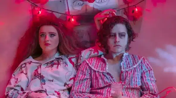 Kathryn Newton and Cole Sprouse in Lisa Frankenstein