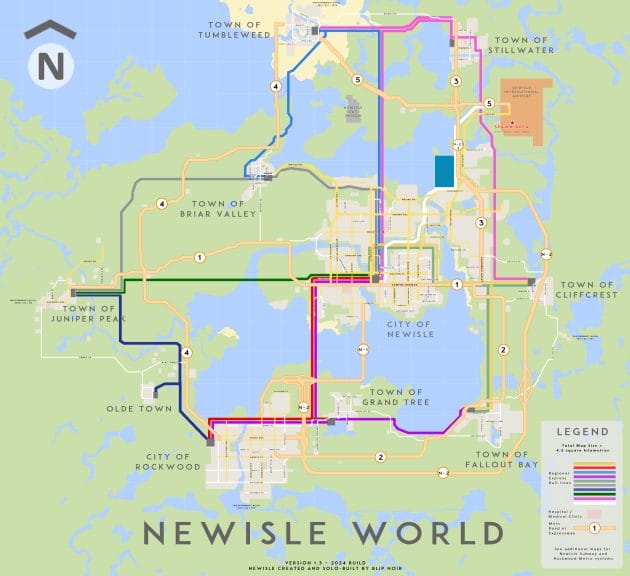 World map of Newisle