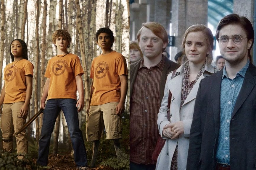 The casts of "Percy Jackson" and "Harry Potter".