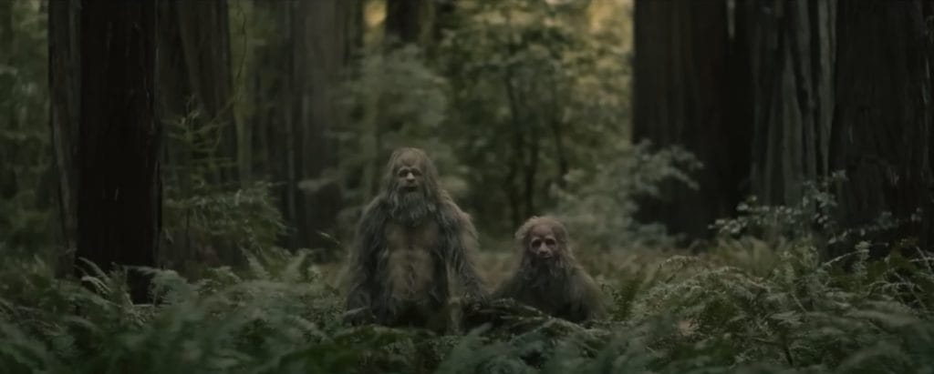 Still from film Sasquatch Sunset