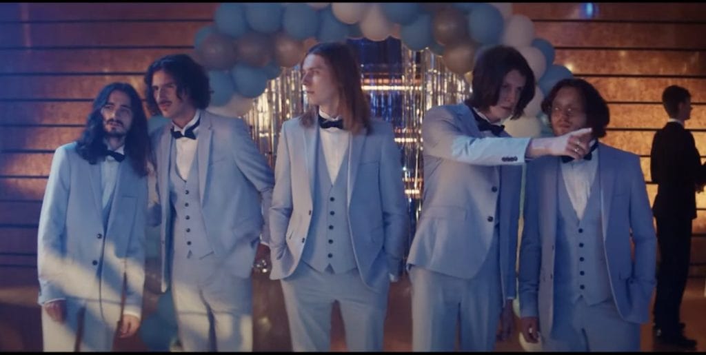 The band the Blossoms on one of their music videos 