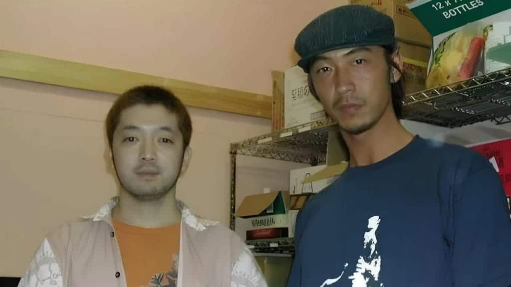 Jun Seba (Nujabes) and Shingo Annen (Shingo02) standing next to each other.