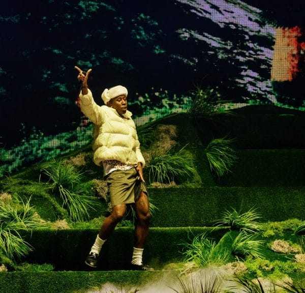 Tyler, The Creator performing on stage during his tour.