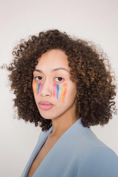 Girl With Rainbow Makeup