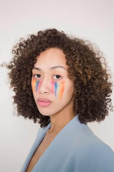 Girl With Rainbow Makeup