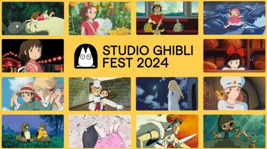 movie posters for Studio Ghibli Fest 2024