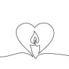 Burning fire candle clip art