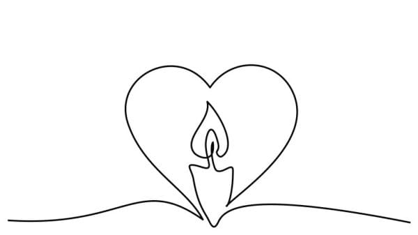 Burning fire candle clip art