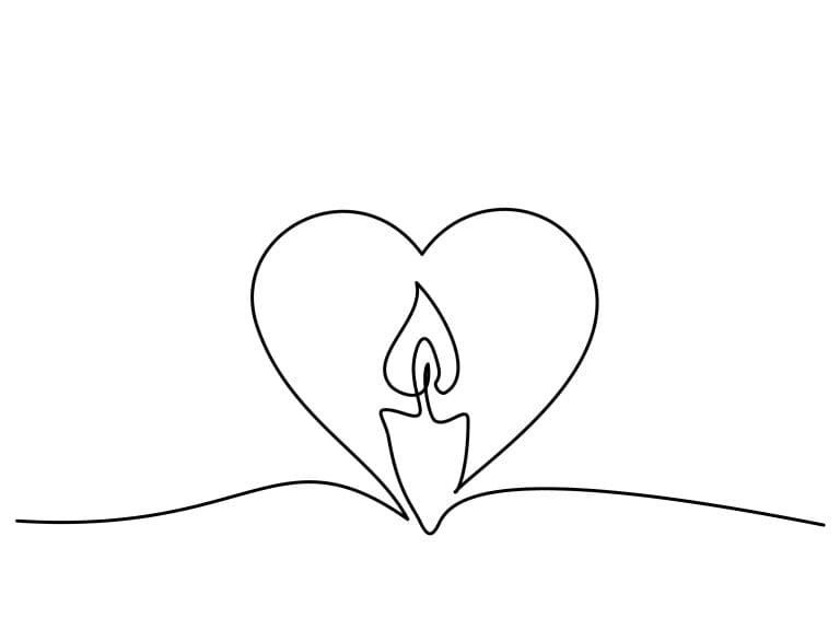 Burning fire candle clip art