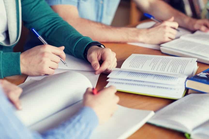 Students studying.