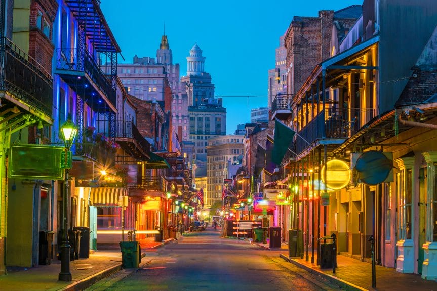 New Orleans, Louisiana street view. 