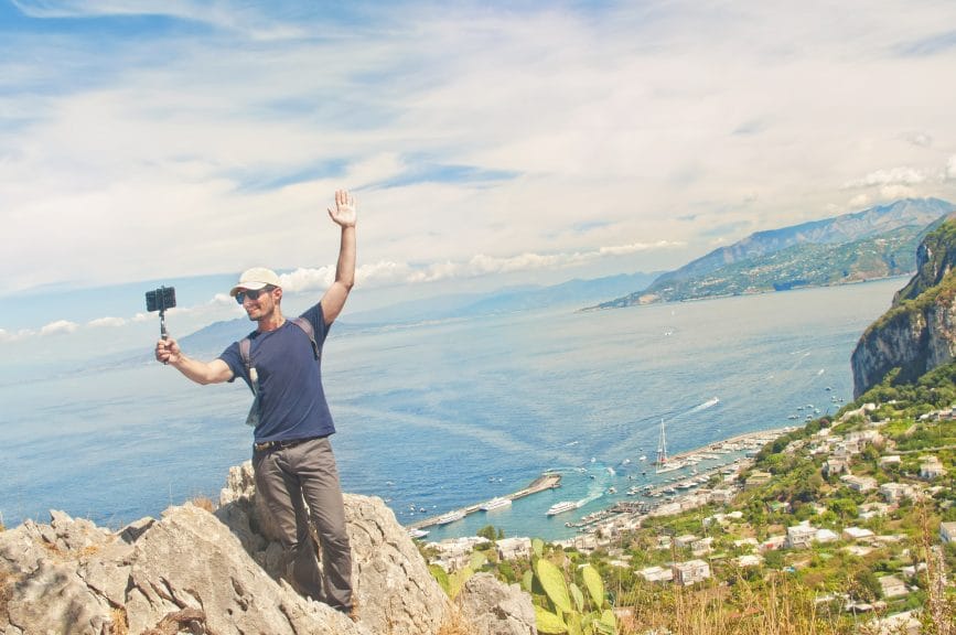 A Tourist Takes A Scenic Selfie