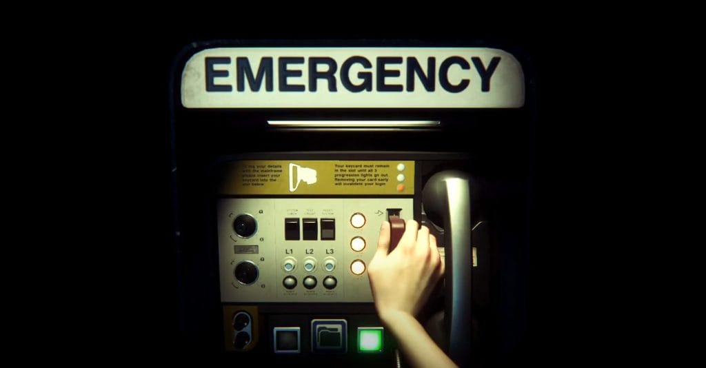 An emergency comms setup that a person is currently activating.