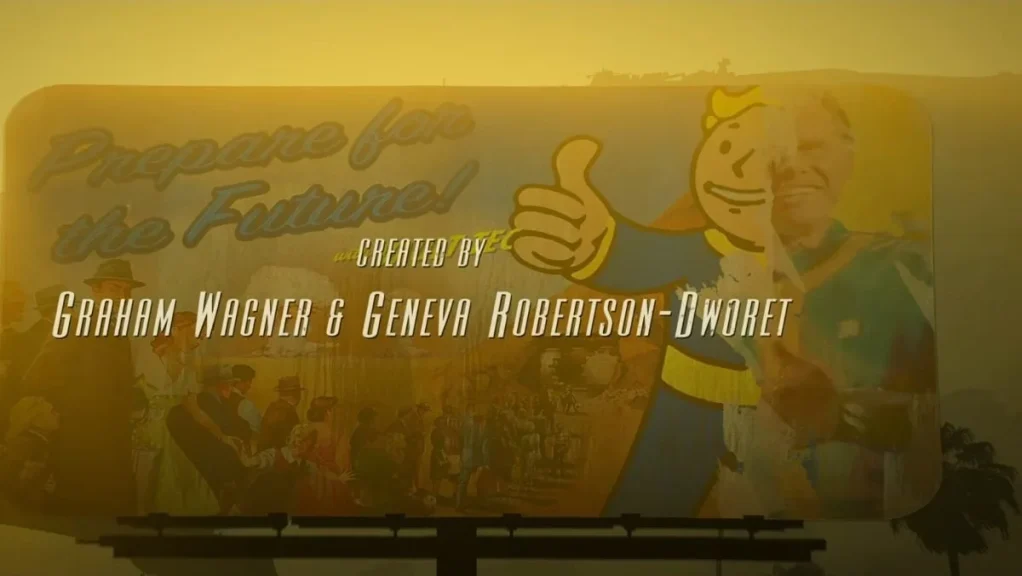 Vault Boy and Cooper Howard in Fallout credits.