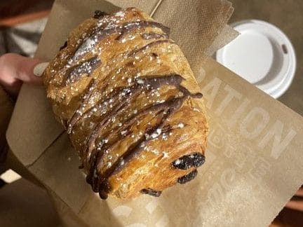 Chocolate Croissant from Starbucks in Chicago, Illinois.