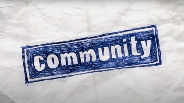 Screenshot from Peacock: Community theme song from Season 1, Episode 1 'Pilot.'