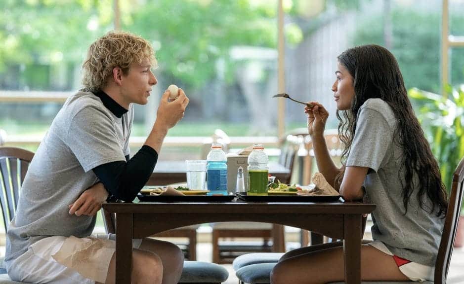 Mike Faist and Zendaya Lunching in 'Challengers'