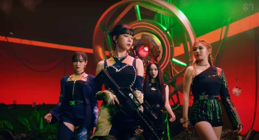 Still from aespa's music video "Savage"