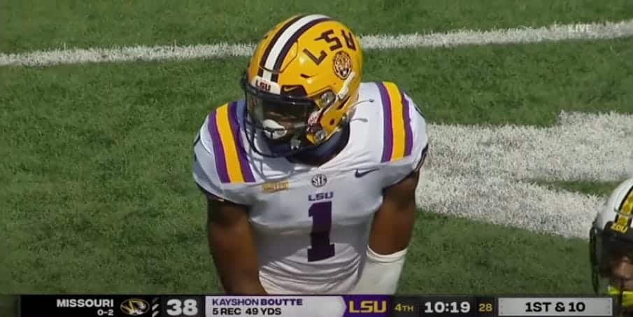 Image: LSU WR Kayshon Boutte/ SEC ESPN Network