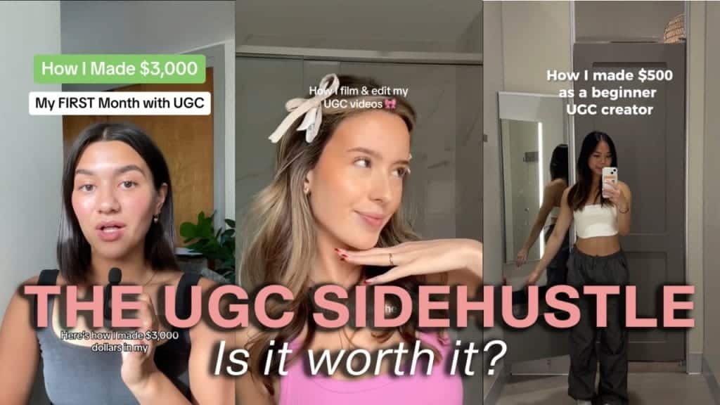 ugc sidehustle, UGC, social media, online sidehustle