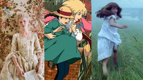 Image features stills from Valerie and her week of wonders, Howls moving castle and Marie Antoinette, from right to left.