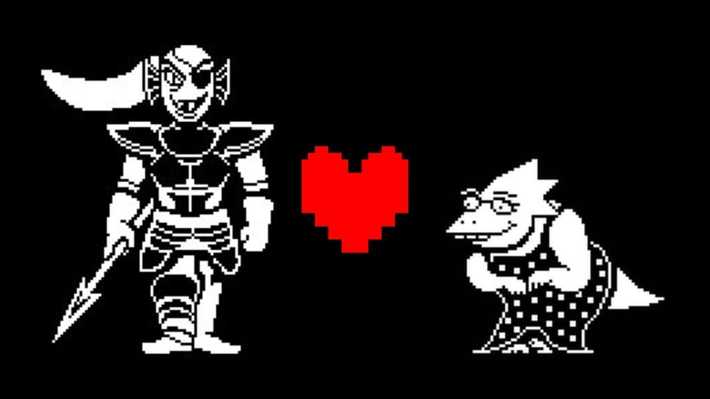Undyne and Alphys from Undertale