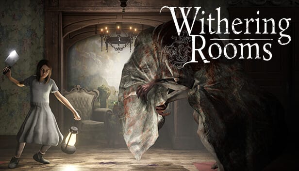 Promotional art for the game Withering Rooms for PS5
