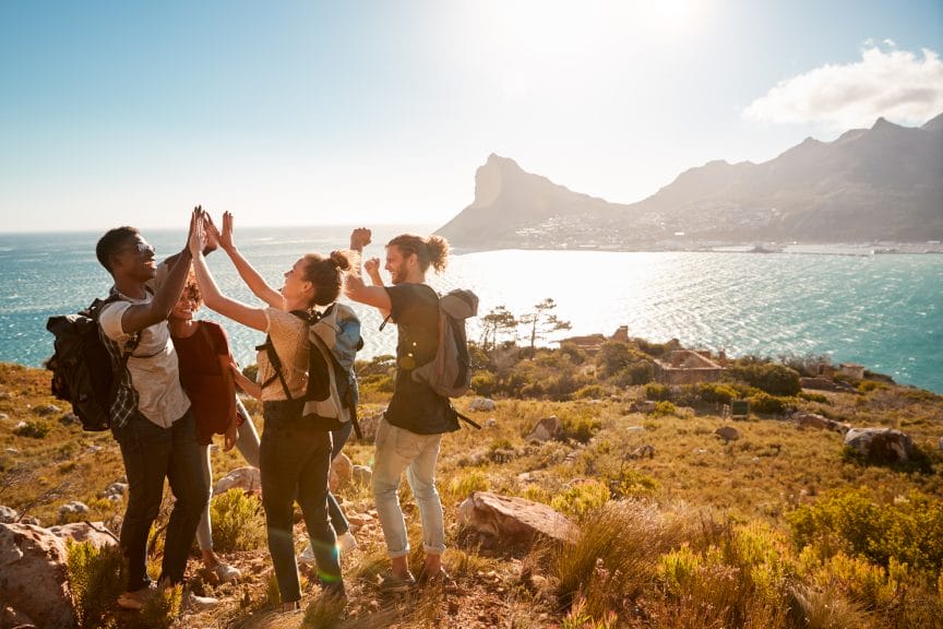 Summer travel hiking destination