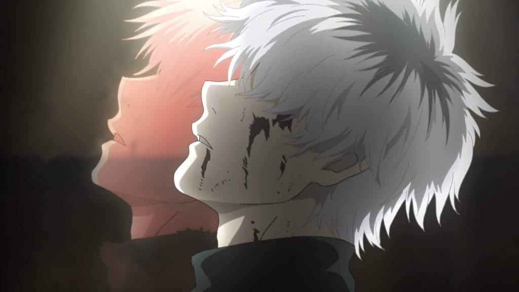 Haise realizing his other identity.