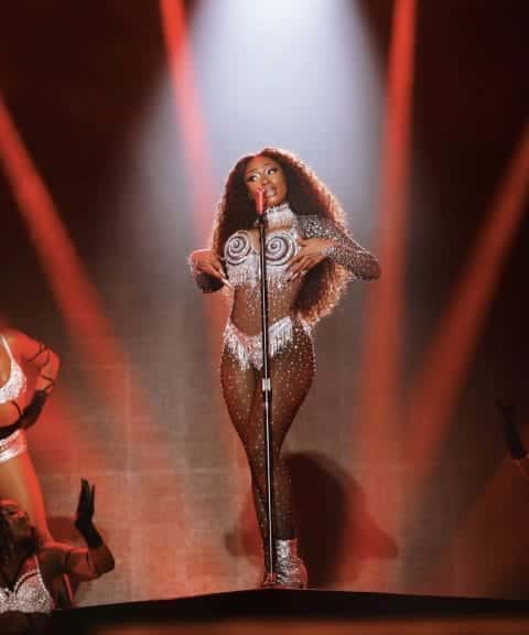 Megan Thee Stallion performing at LA Pride in 2023.