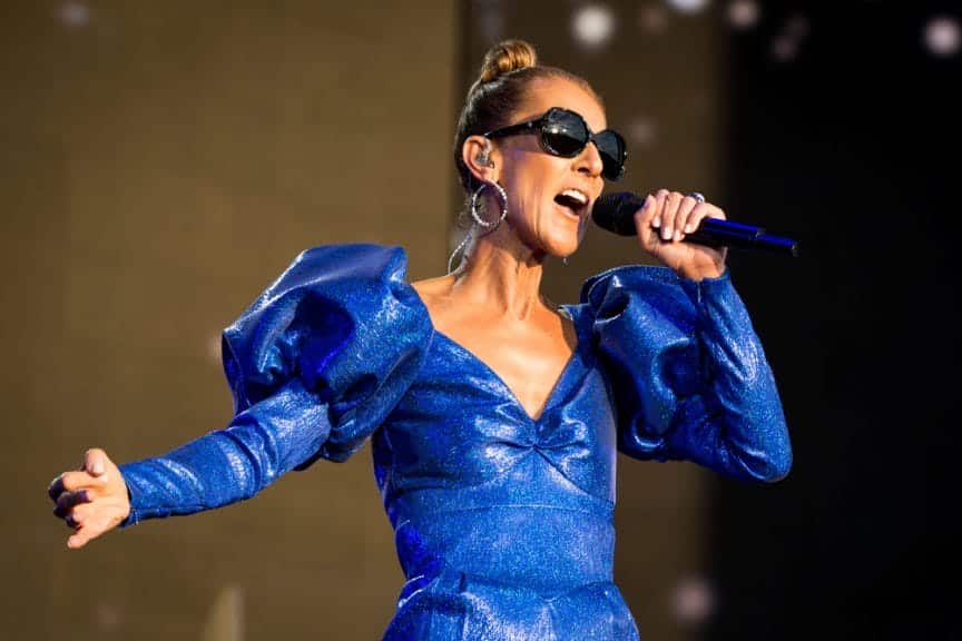 Celine Dion performing live on stage at British Summertime at Hyde Park 