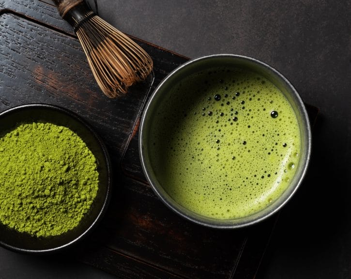 coffee alternative matcha tea and powder 