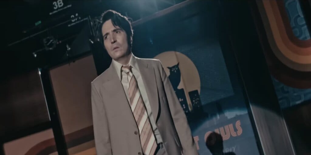 David Dastmalchian in 'Late Night With the Devil'. Credit: Youtube/ICF Films