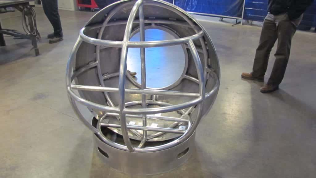 The skeleton of a survival pod.