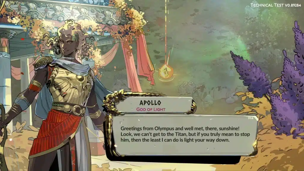 A stilt from the video game, Hades 2, of the character, Apollo.
