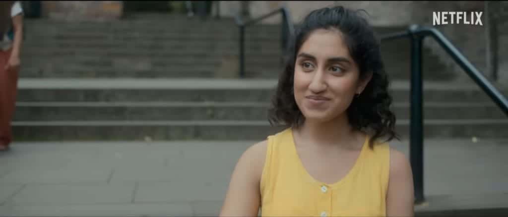 Actress Ambika Mod pictured in her role as Emma in Rom-Com One Day.