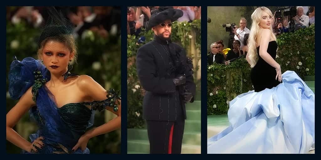 A collage of 3 best Met Gala looks.