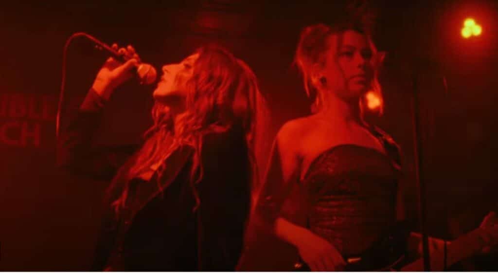 Sloppy Jane and Phoebe Bridgers in I Saw the TV Glow