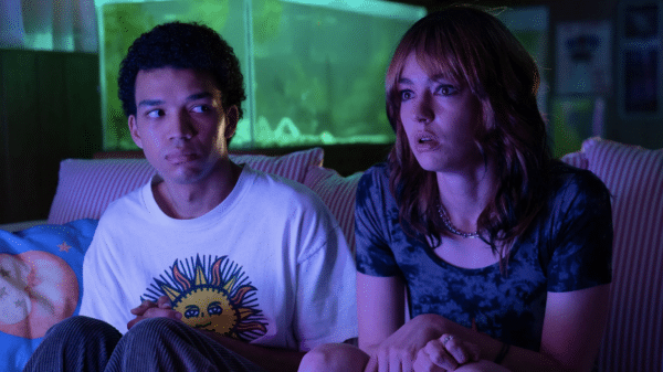 Still from I Saw the TV Glow of Justice Smith and Brigette Lundy-Paine
