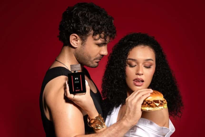 KFC's new perfume and chicken sandwich. Credit: KFC UK&I