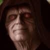 Emperor Palpatine (Ian McDiarmid) smiling after defeating the Jedi.