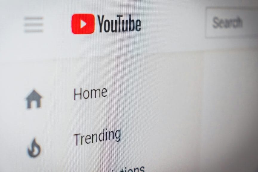 The Youtube trending screen