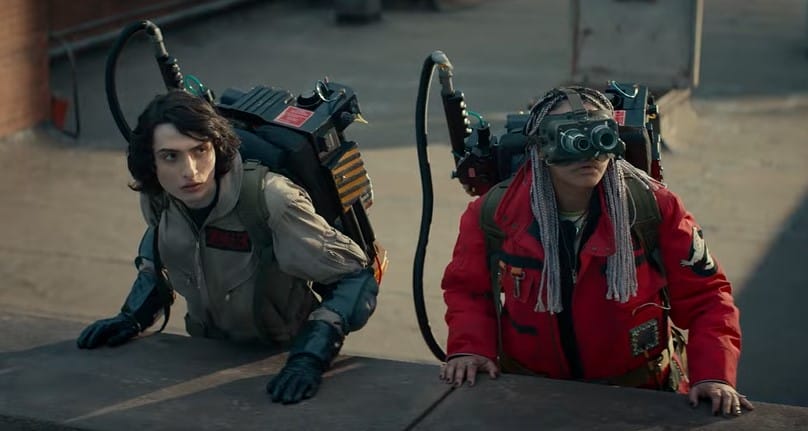 Finn Wolfhard and Celeste O'Connor in Ghostbusters: Frozen Empire.
