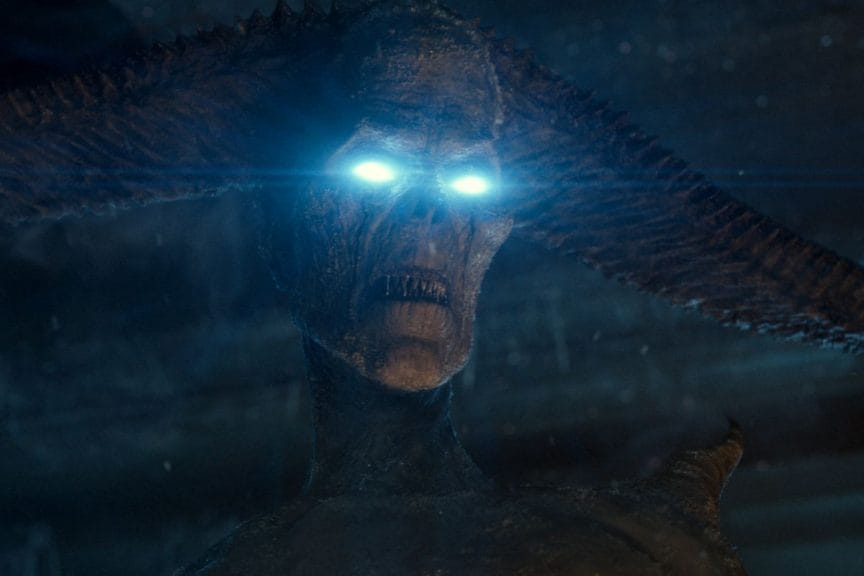 The menacing villain Garraka in Ghostbusters: Frozen Empire.